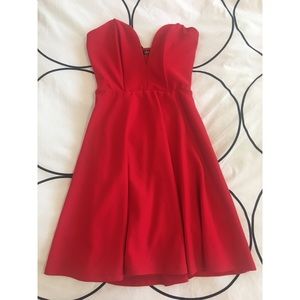 Red Strapless Dress